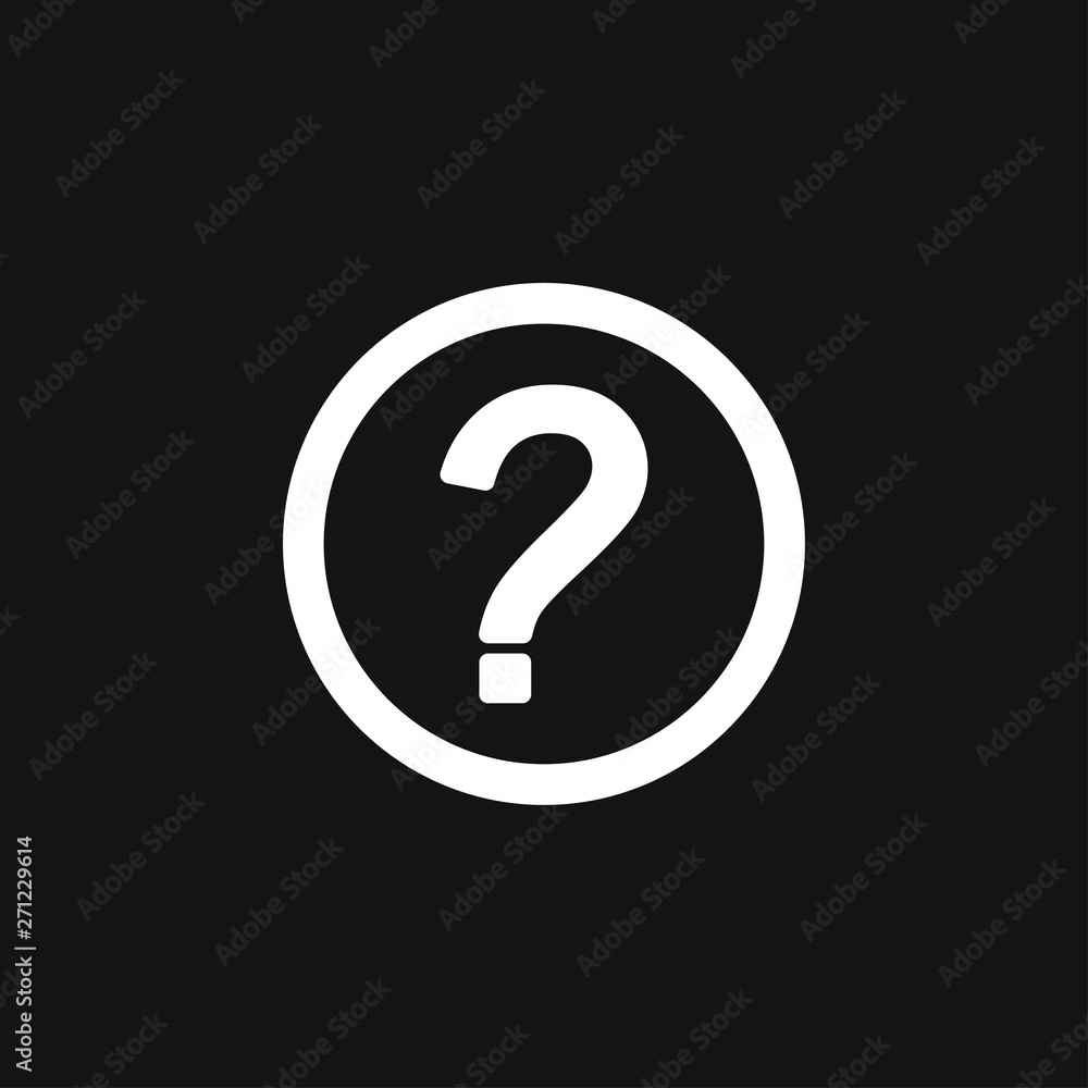 Information support, question mark icon vector sign symbol for design Information support, question mark icon vector sign symbol for design