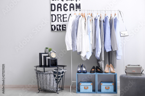 Stylish interior of female ...