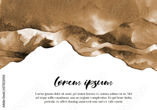 Creative abstract watercolor background in paper art style with copy space for text. Layout for invitations, business cards, poster.