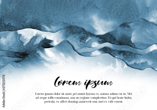 Creative abstract watercolor background in paper art style with copy space for text. Layout for invitations, business cards, poster.