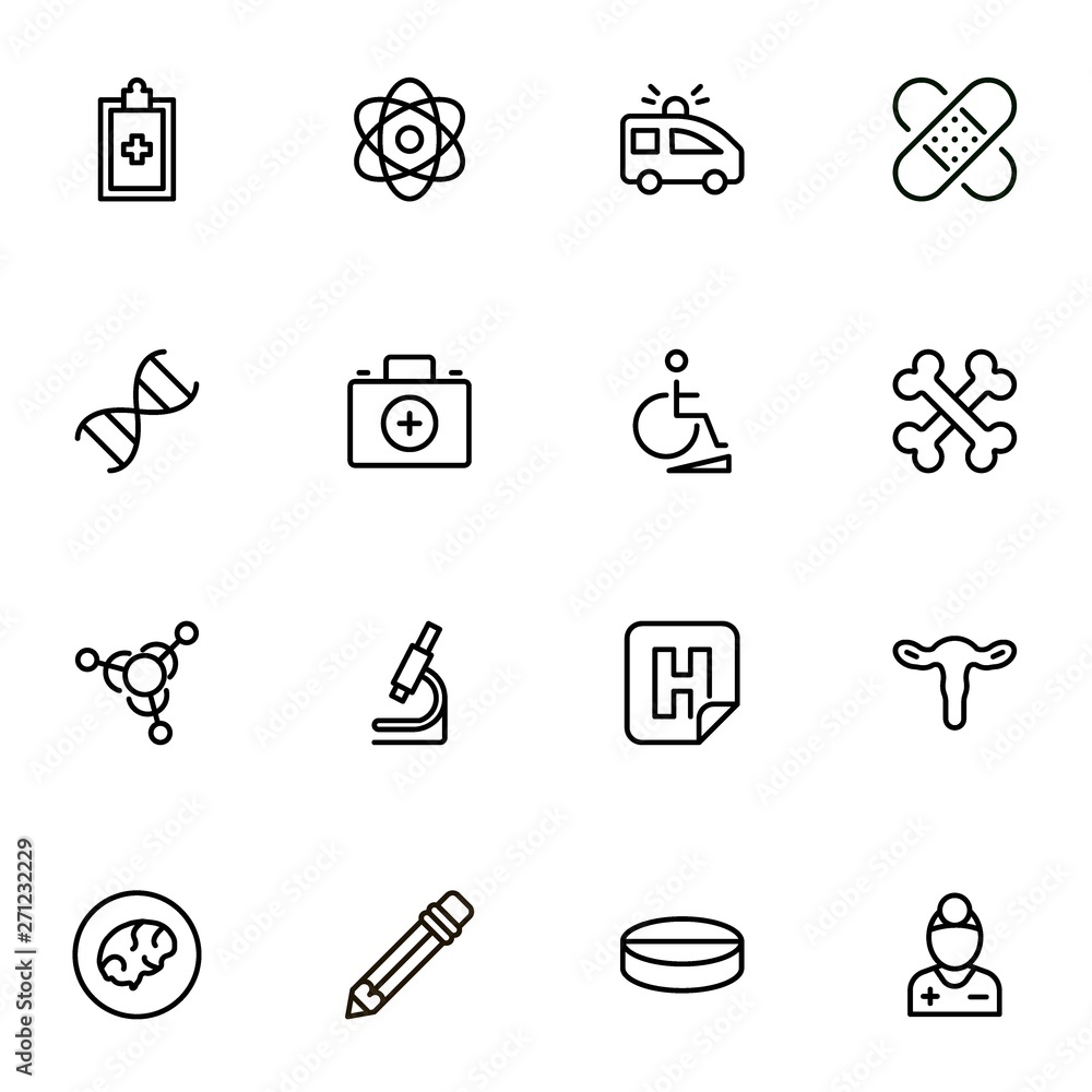 Obraz premium Line icon set