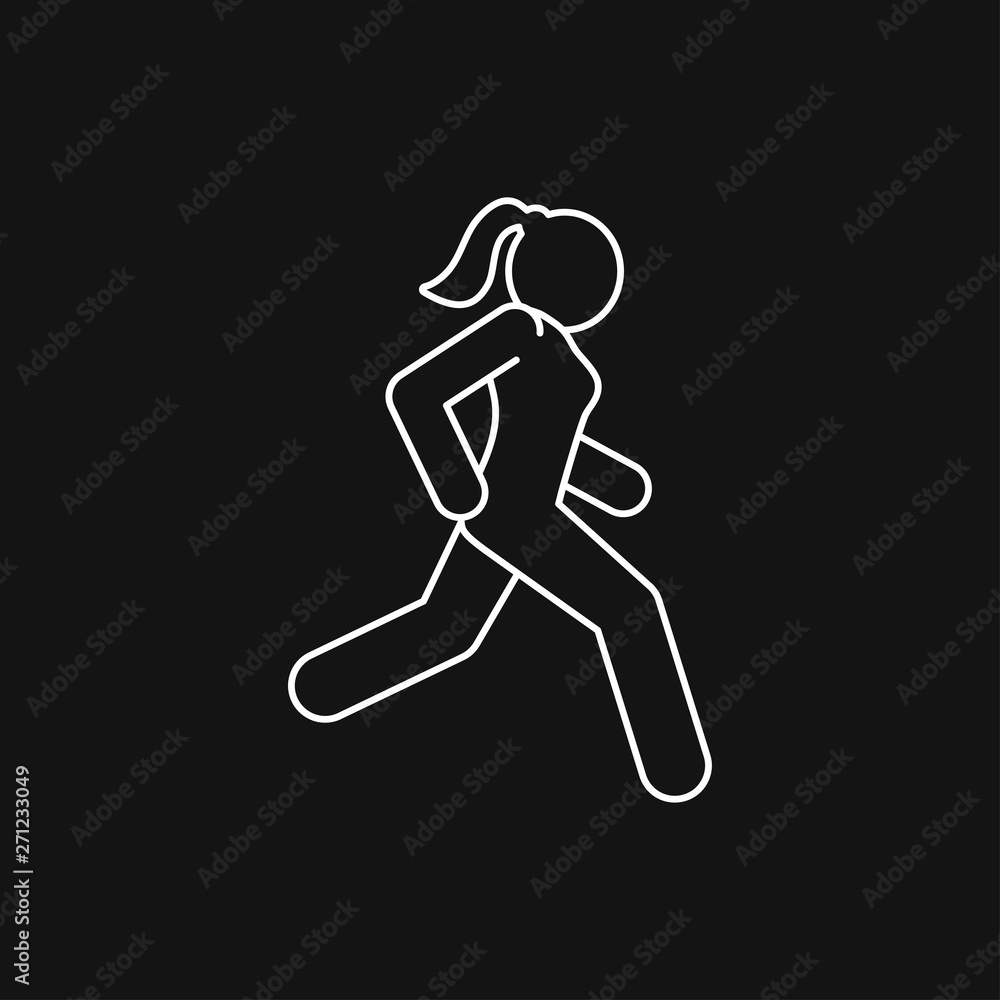 Running Icon vector sign symbol for design