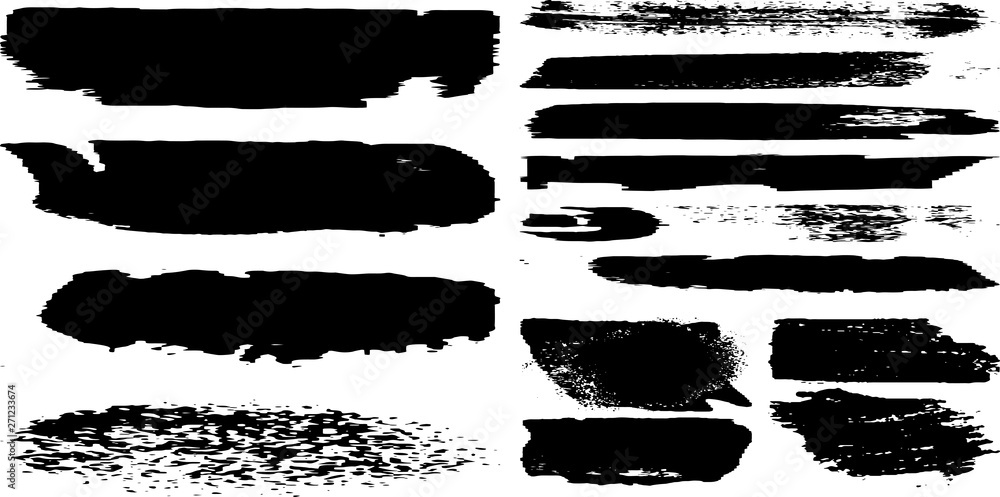 Set of vector grunge brushes in style