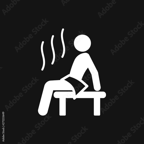 Sauna icon vector sign symbol for design