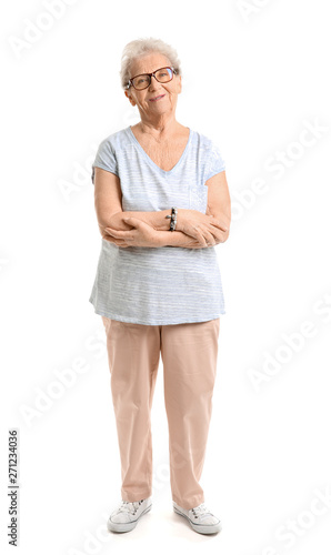 Portrait of senior woman on...