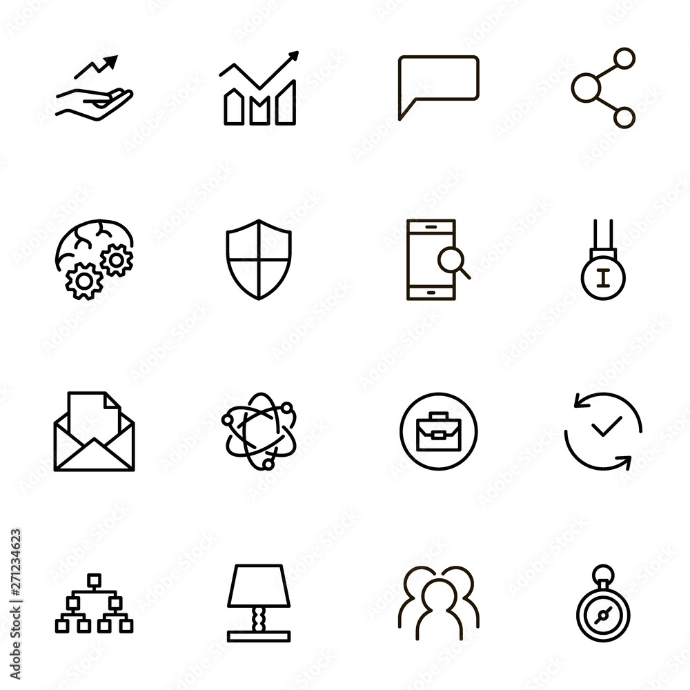 Obraz premium Recruitment line icon set