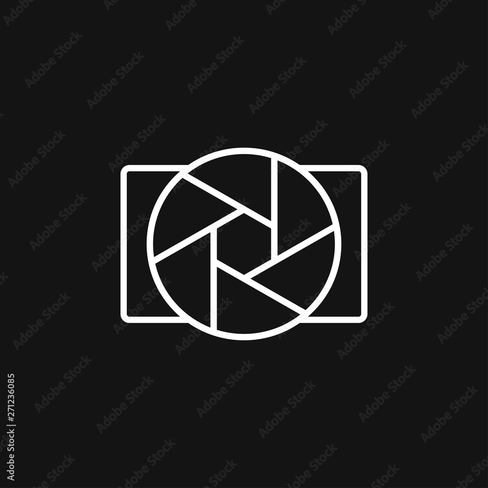 Camera objective icon vector sign symbol for design Camera objective icon vector sign symbol for design