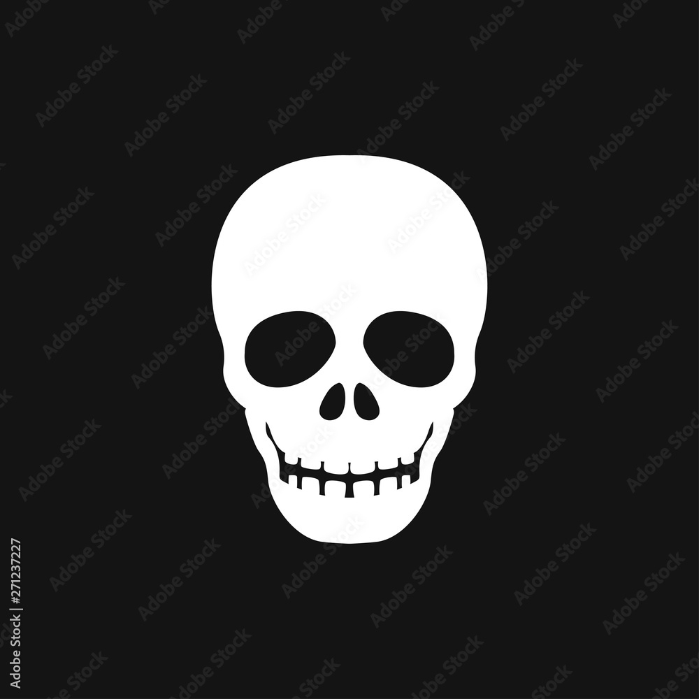 Skull icon vector sign symbol for design