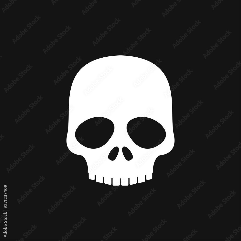 Skull icon vector sign symbol for design Skull icon vector sign symbol for design