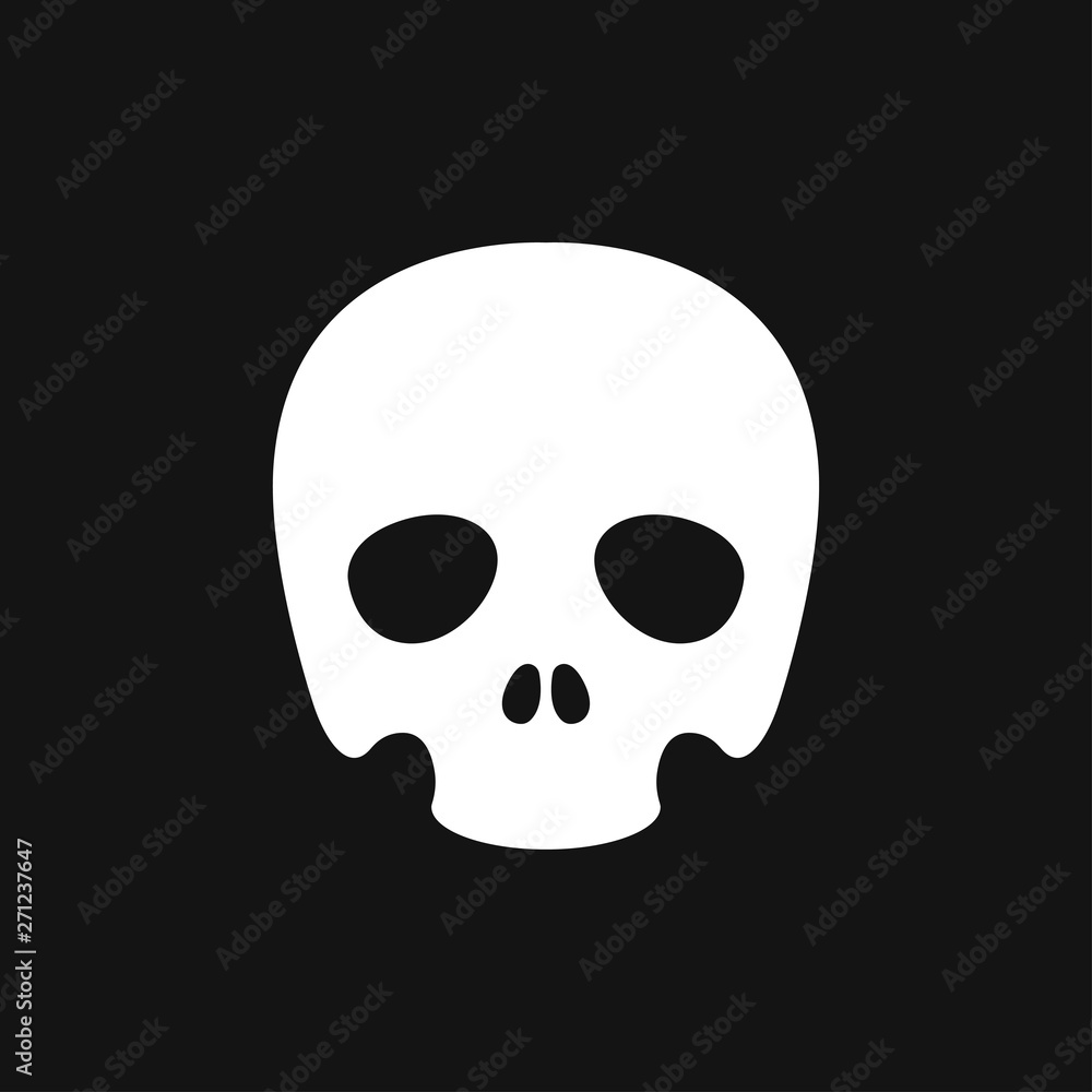 Skull icon vector sign symbol for design Skull icon vector sign symbol for design