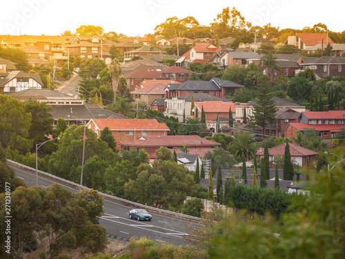 Residential houses in Melbourne's suburb. Moonee Valley, VIC Australia. photo