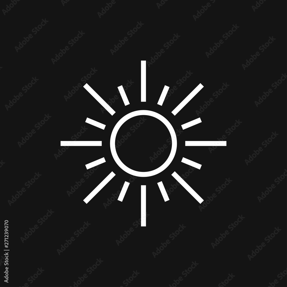 Sun Icon vector sign symbol for design
