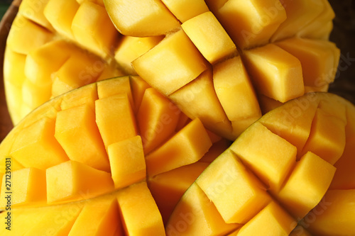 Tasty fresh mango, closeup view