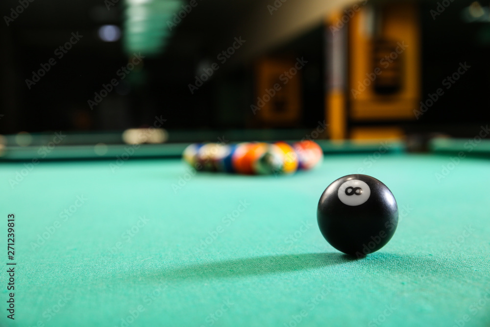 Billiard ball on table in club Stock Photo Adobe Stock