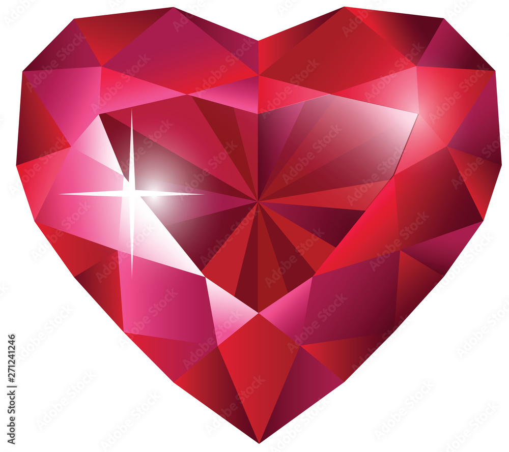 Vector diamond heart for Valentine's day and wedding Vector diamond heart for Valentine's day and wedding