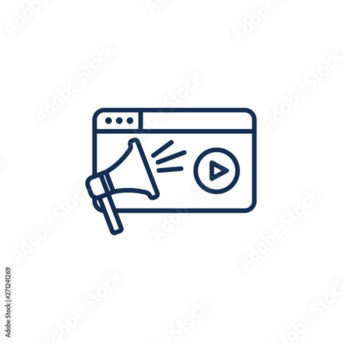 Video teaching and training - informational video icon / video button