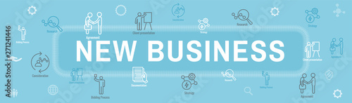 New Business Process Web Header Banner / Icon Set