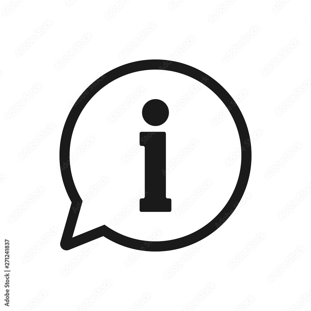 Info speech bubble symbol Info speech bubble symbol