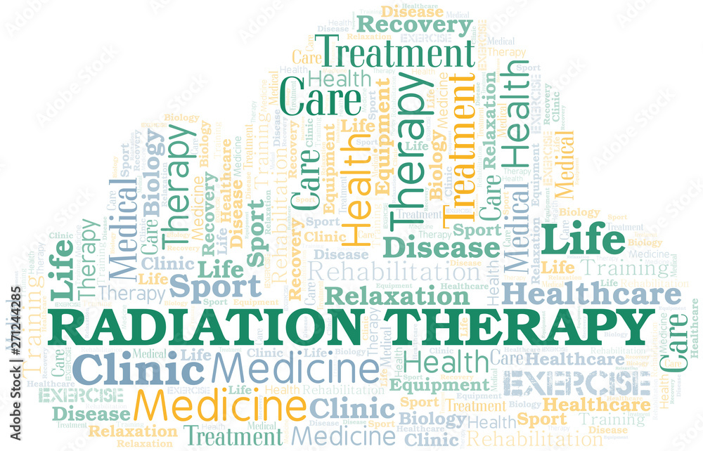 Fototapeta premium Radiation Therapy word cloud. Wordcloud made with text only.