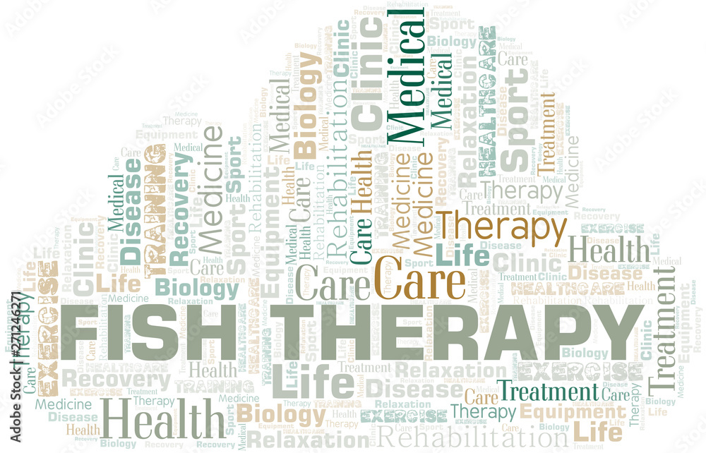 Fish Therapy word cloud. Wordcloud made with text only.