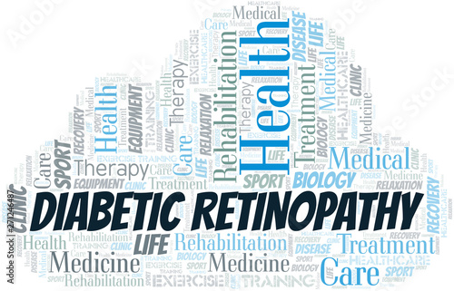 Diabetic Retinopathy word cloud. Wordcloud made with text only.