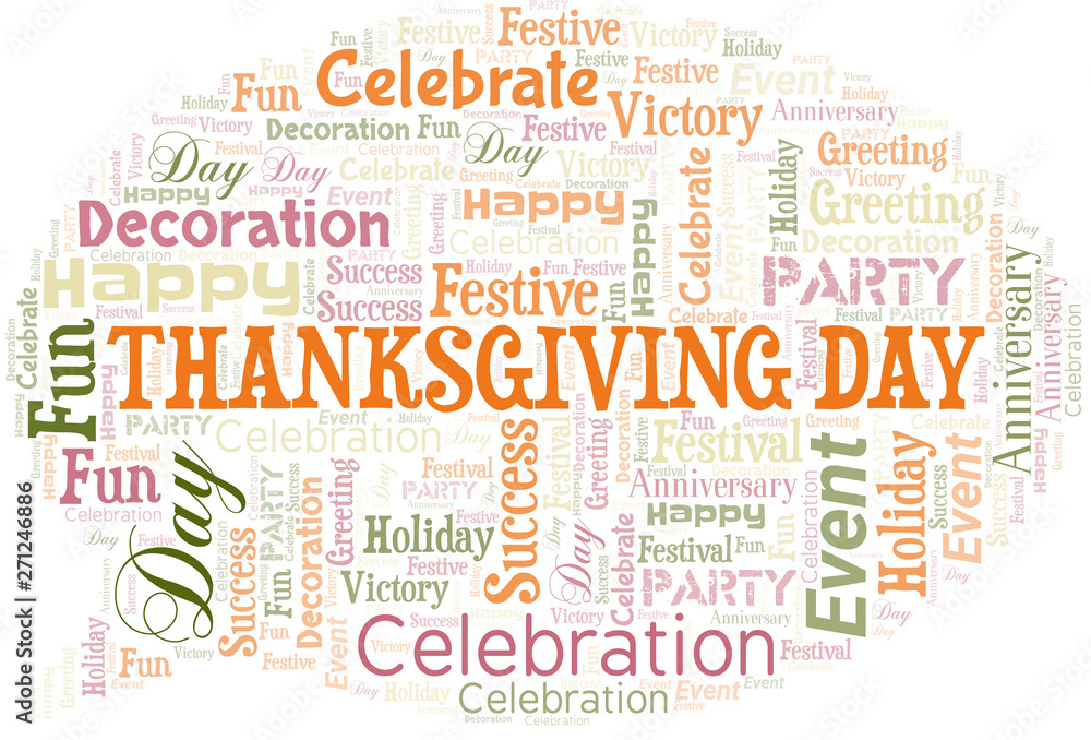 Thanksgiving Day Word Cloud. Wordcloud Made With Text. Thanksgiving Day Word Cloud. Wordcloud Made With Text.