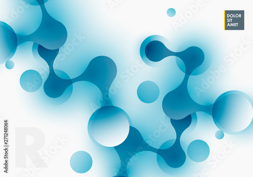 Abstract connection structure in technology style and vector image for science, chemistry, medicine, biotechnology