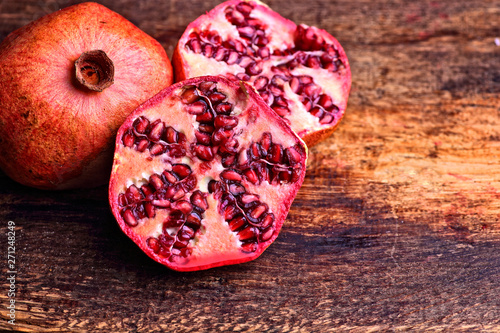 healthy and juicy pomegranate