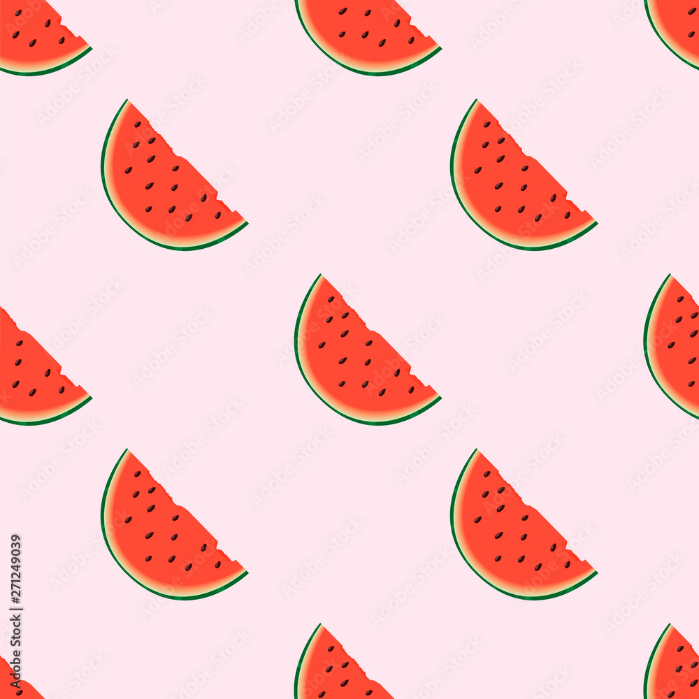 summer seamless vector pattern with watermelon slices summer seamless vector pattern with watermelon slices