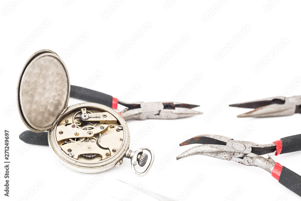 Details of watches and mechanisms for reparation, restoration and maintenance Details of watches and mechanisms for reparation, restoration and maintenance