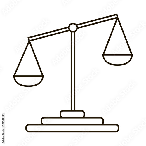 Scales of justice vector icon on white background