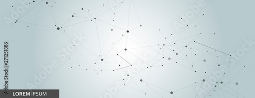 Abstract connection structure and vector science background. Template technology or web banner for your design