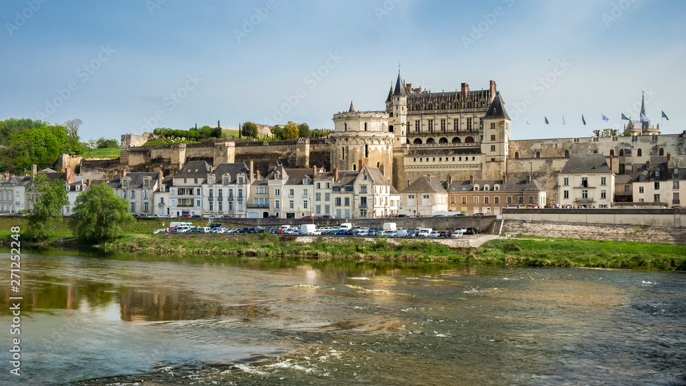 Amboise medieval castle, Leonardo Da Vinci tomb. Loire Valley, France, Europe. Amboise medieval castle, Leonardo Da Vinci tomb. Loire Valley, France, Europe.