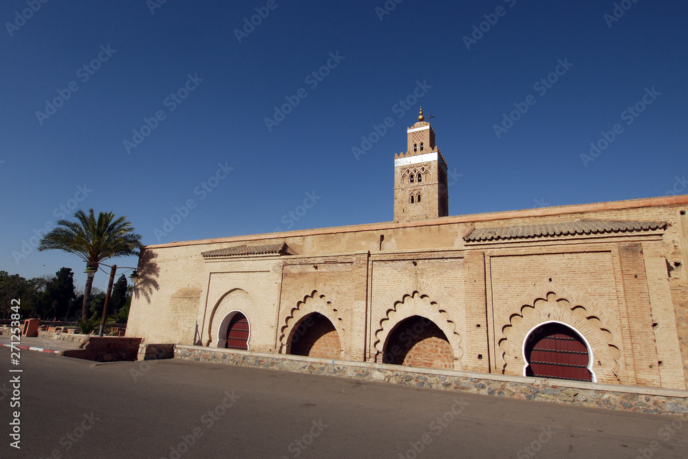Famous Koutoubia mosque in Marrakesh, Morocco.