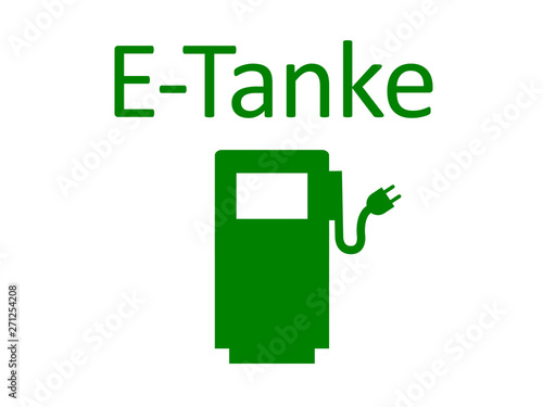Schild  E-Tanke
