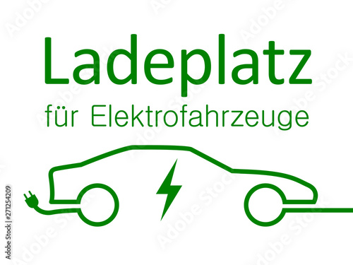 Schild " Ladeplatz für Elekrofahrzeuge "