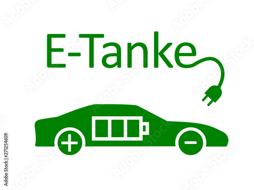 Schild E-Tanke