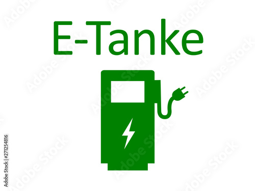 Schild E-Tanke