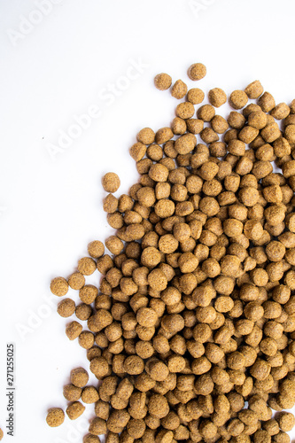 Pile Feed die cut isolate on white background. Animal Food for the fish eat the plants. Can be fish feed and animal feed.