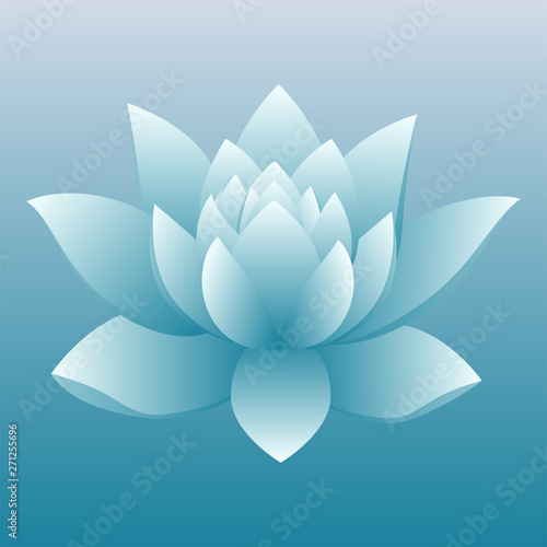 Flower lotus for decoration. Vector illustration.