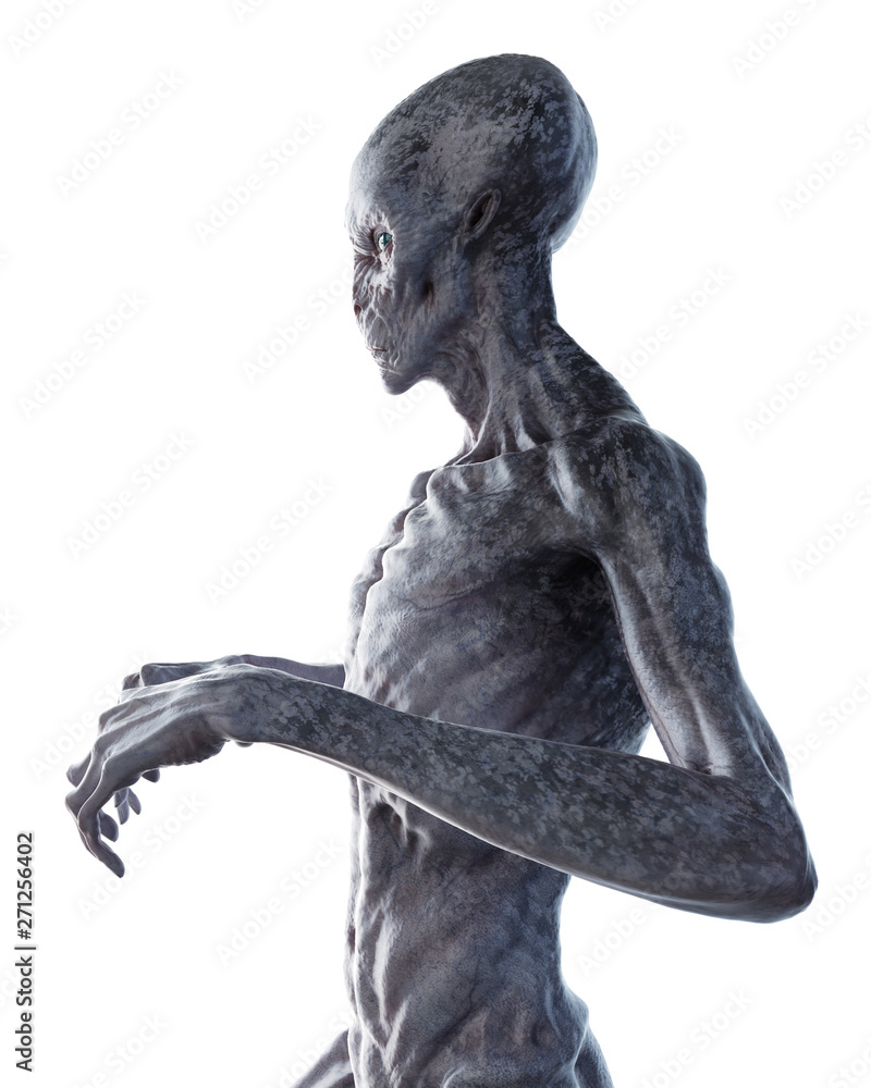 Fototapeta premium 3d rendered illustration of a grey alien