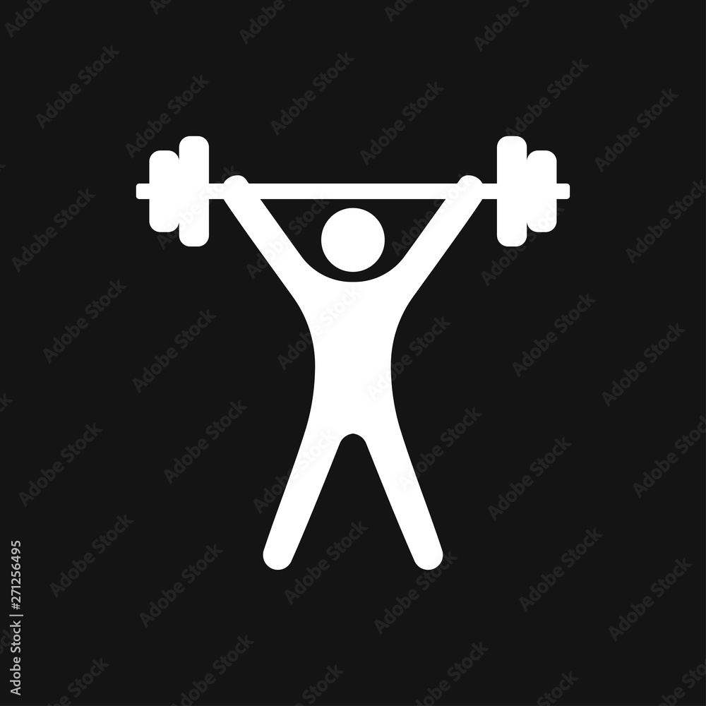 Weightlifter icon vector sign symbol for design Weightlifter icon vector sign symbol for design
