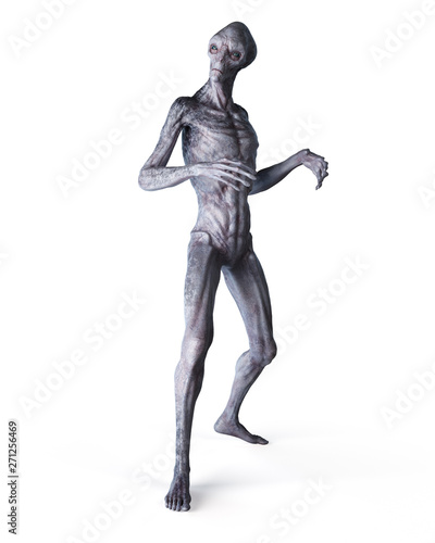 3d rendered illustration of a grey alien © Sebastian Kaulitzki