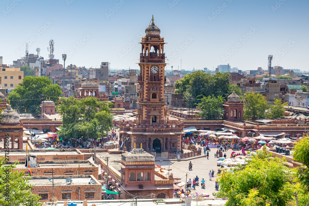 Clock tower in Jodhpur, India