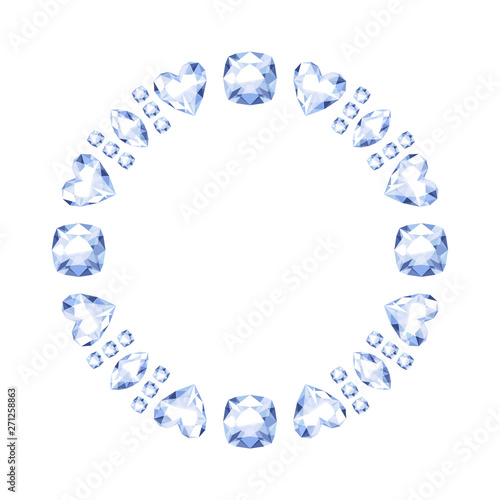 Diamonds round frame.