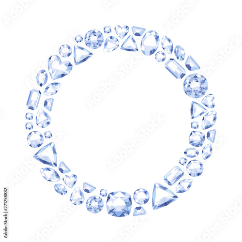 Diamonds round frame.