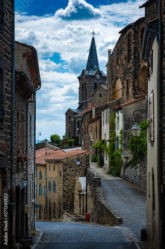 Lamothe church from centre of village photo