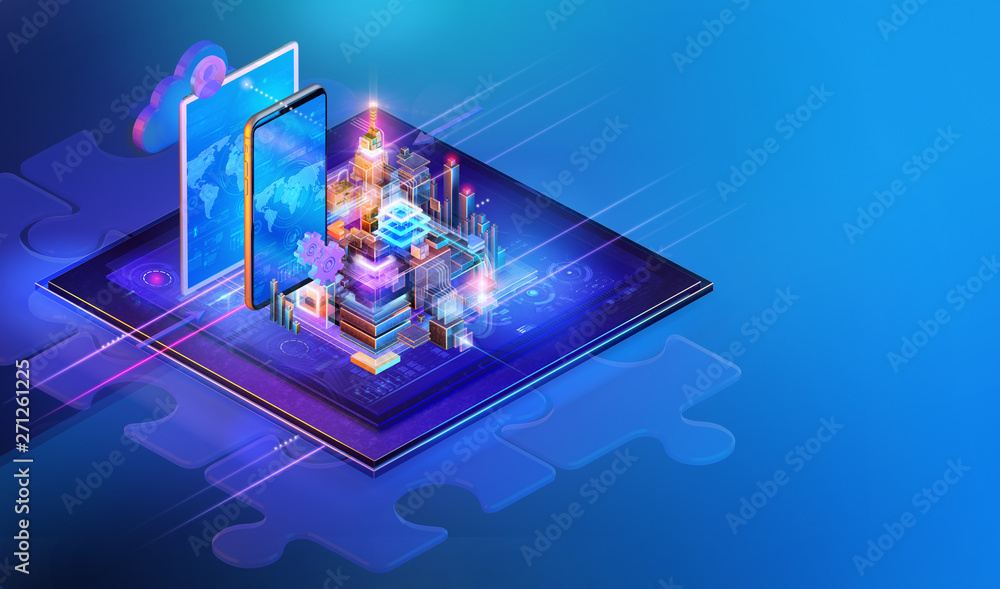 Isometric internet banking website interface background design. Mobile  business development, online shopping payment, transfer business, security  transaction management technology, wireless pay. 3D Stock Illustration |  Adobe Stock