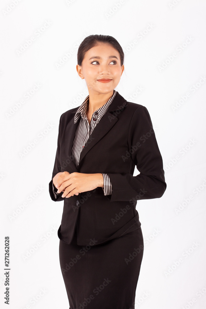 Portrait asian beauty business woman isolated white background. Portrait asian beauty business woman isolated white background.