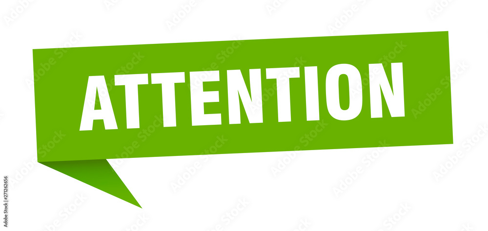 attention 3d speech bubble sign attention 3d speech bubble sign